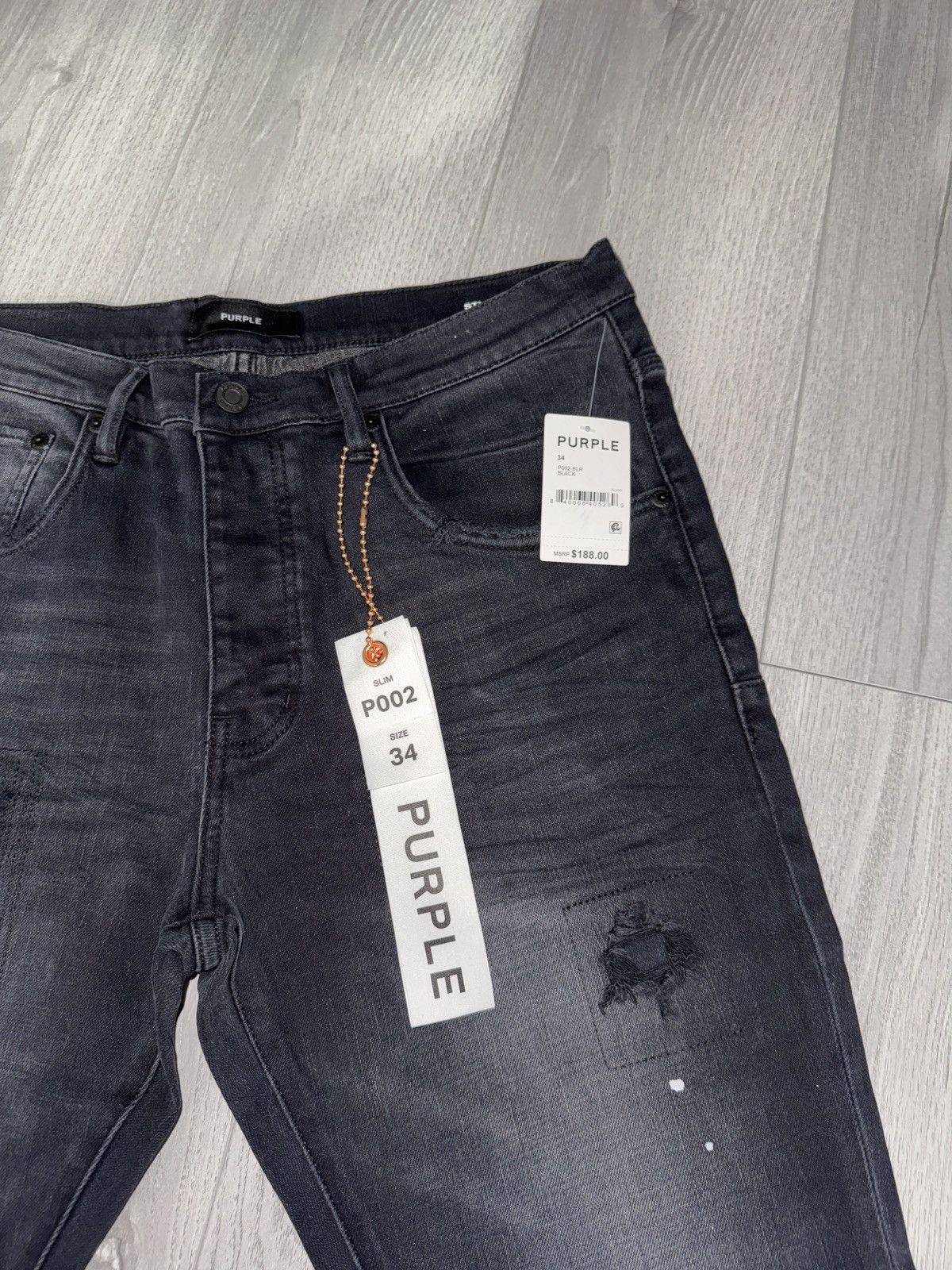 Purple PURPLE Black Skinny Jeans Size US 34 / EU 50 - 2 Thumbnail