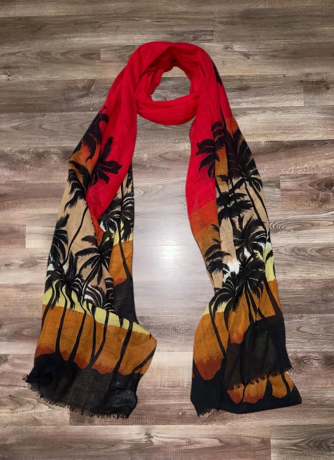 Saint Laurent Paris Saint Laurent Paris Palm Tree Scarf Hedi Slimane Size ONE SIZE - 3 Thumbnail