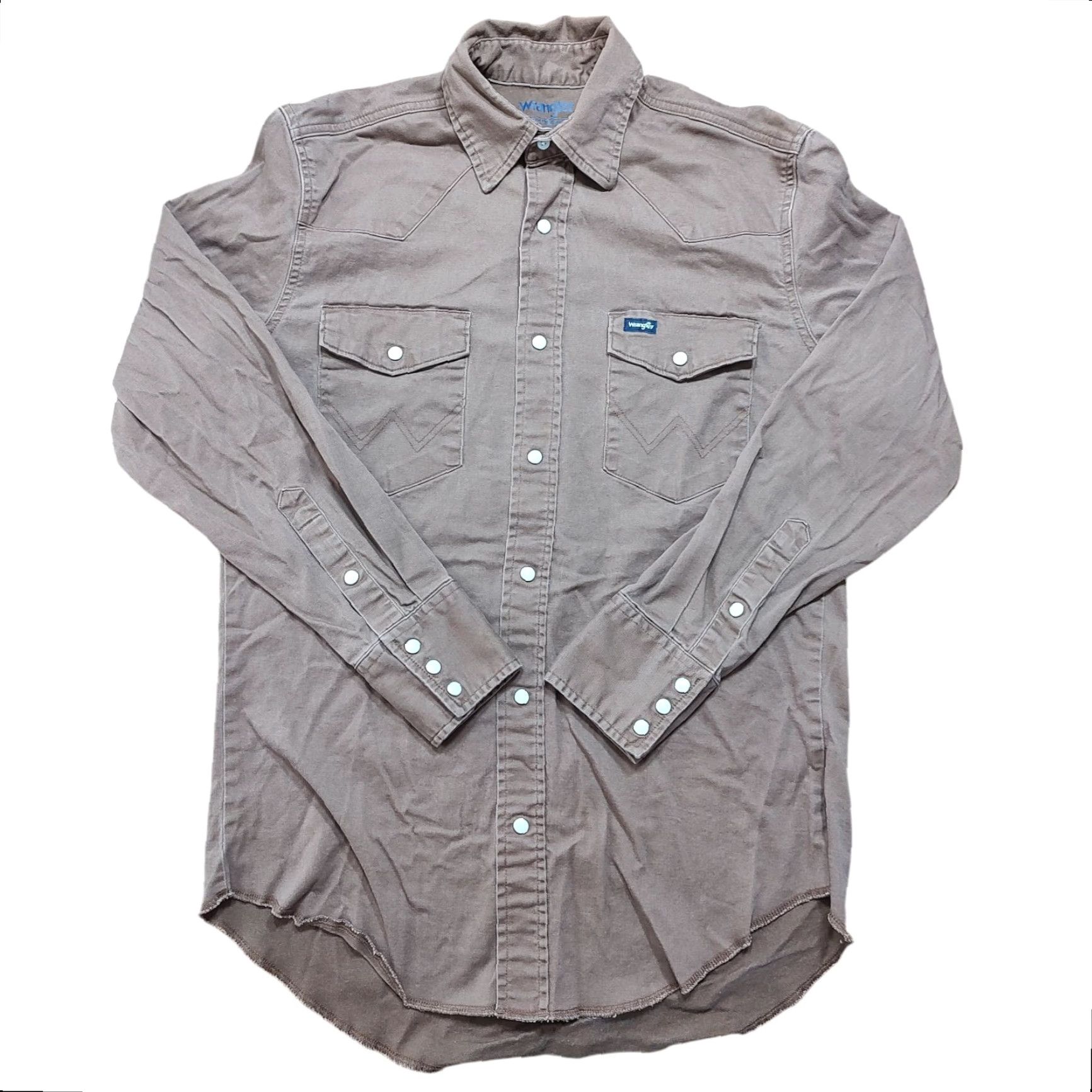 Wrangler Wrangler Shirt Mens M Brown Long Sleeve Western Pearl Snap Advanced Comfort Size US M / EU 48-50 / 2 - 2 Thumbnail
