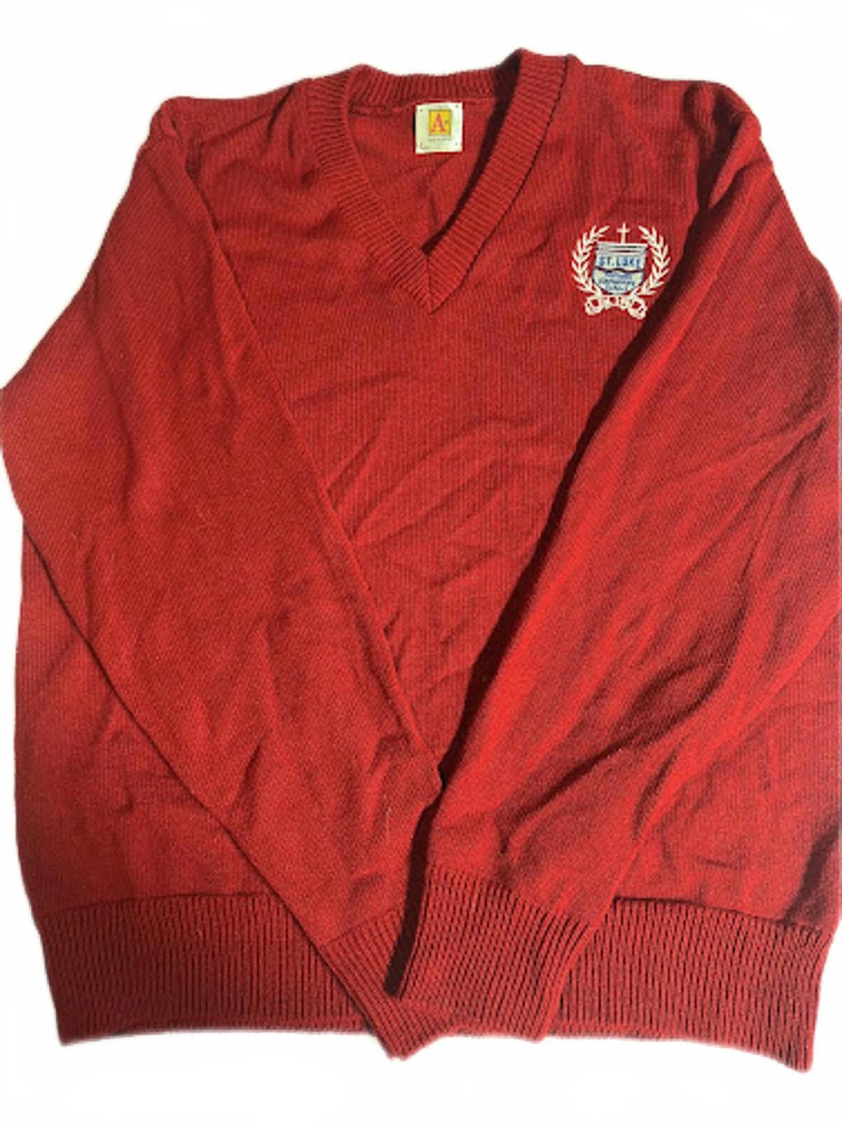Other Vintage St Luke’s Catholic School Crest V Neck Sweater Size US L / EU 52-54 / 3 - 1 Thumbnail