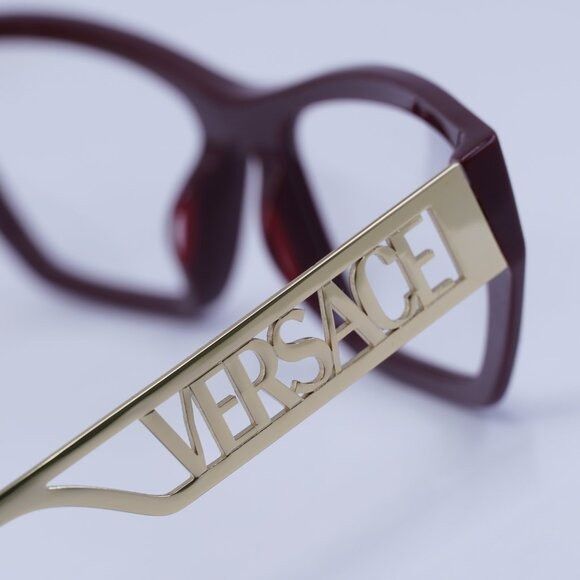 Versace 🕶️ New Versace VE3327U 5381 Eyeglasses - Bordeaux Frame Size ONE SIZE - 8 Thumbnail