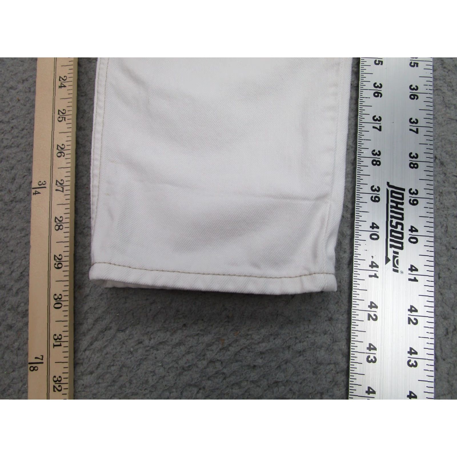 Vintage VINTAGE Isabel Marant Étoile Jeans Womens 32 High Rise Straight Leg Cotton White 90s Denim Size 24" / US 00 / IT 34 - 2 Thumbnail