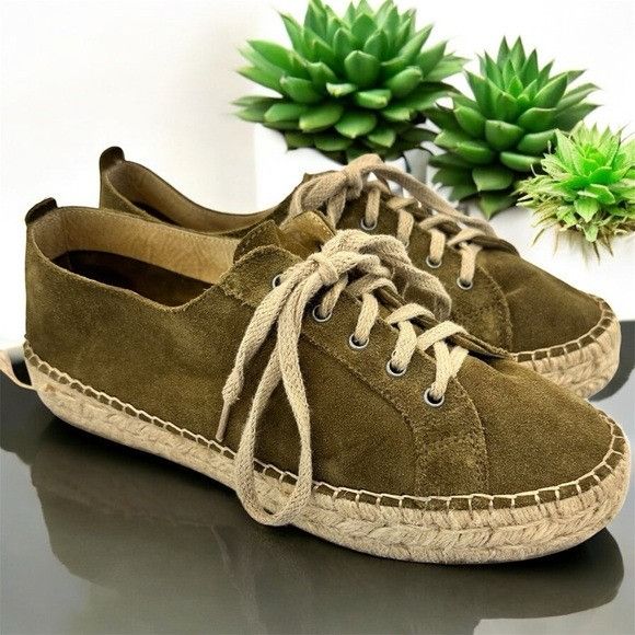 Other ALPARGATUS Olive Suede Women's Espadrille Sneakers Size US 8.5 / IT 38.5 - 1 Thumbnail