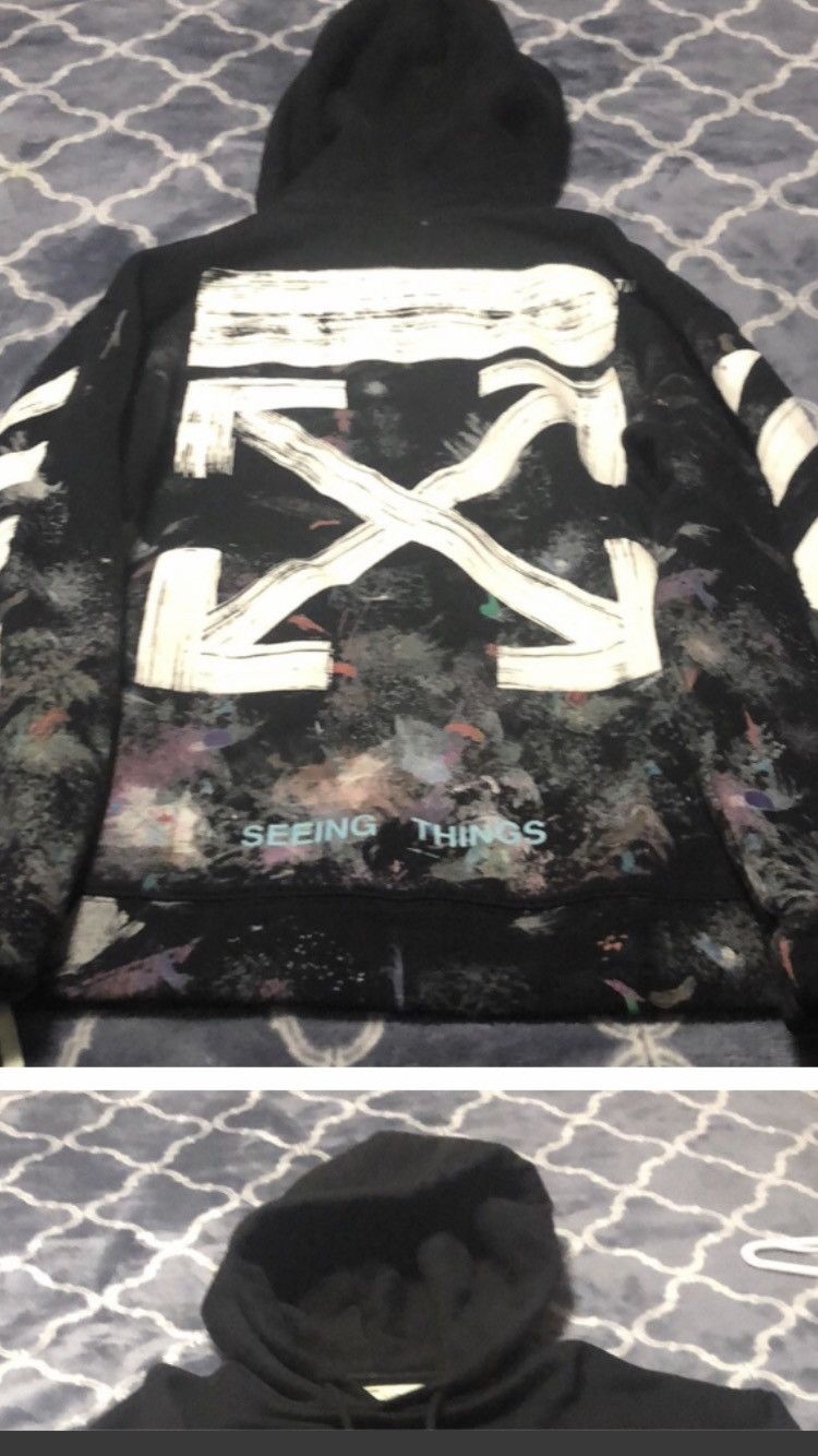 Off-White Off-white galaxy brush hoodie Size US S / EU 44-46 / 1 - 1 Thumbnail