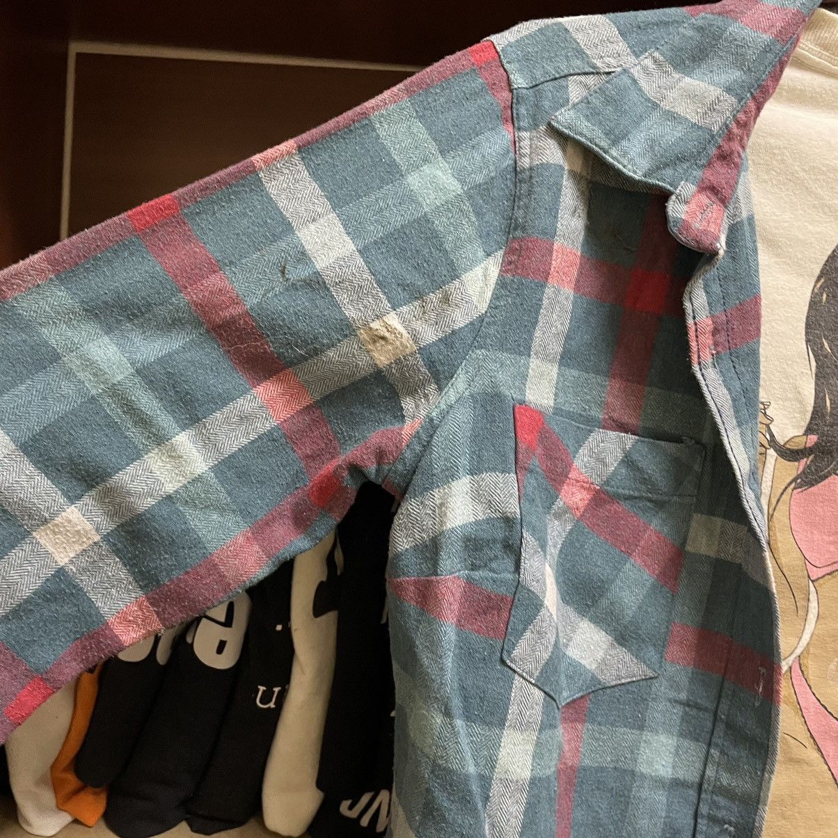 Vintage Vintage 90s Plaid Flannel Shirt Graphic Checkered Blue S Size US S / EU 44-46 / 1 - 5 Thumbnail