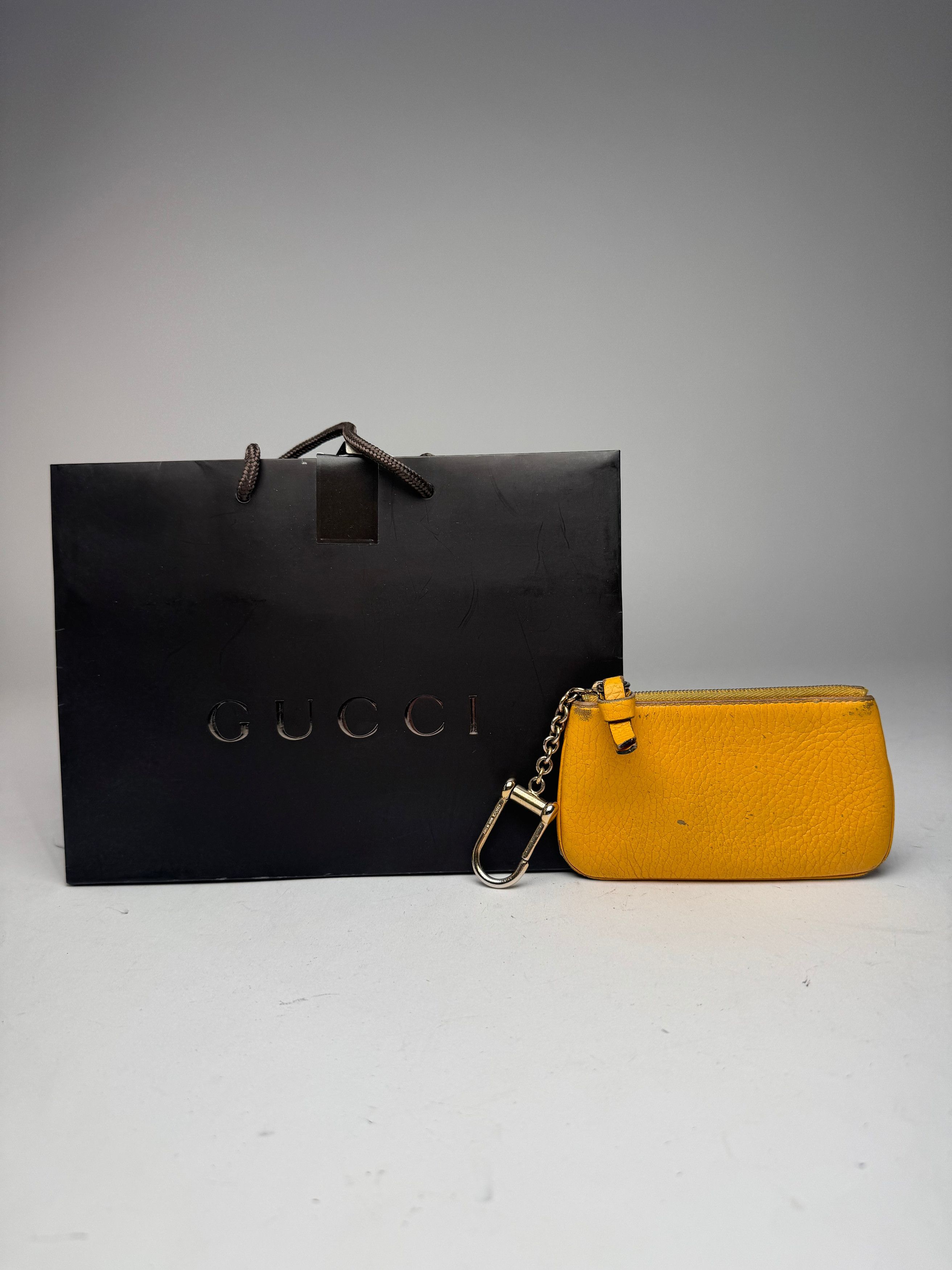 Gucci Vintage Leather Card Holder Yellow Size ONE SIZE - 1 Thumbnail
