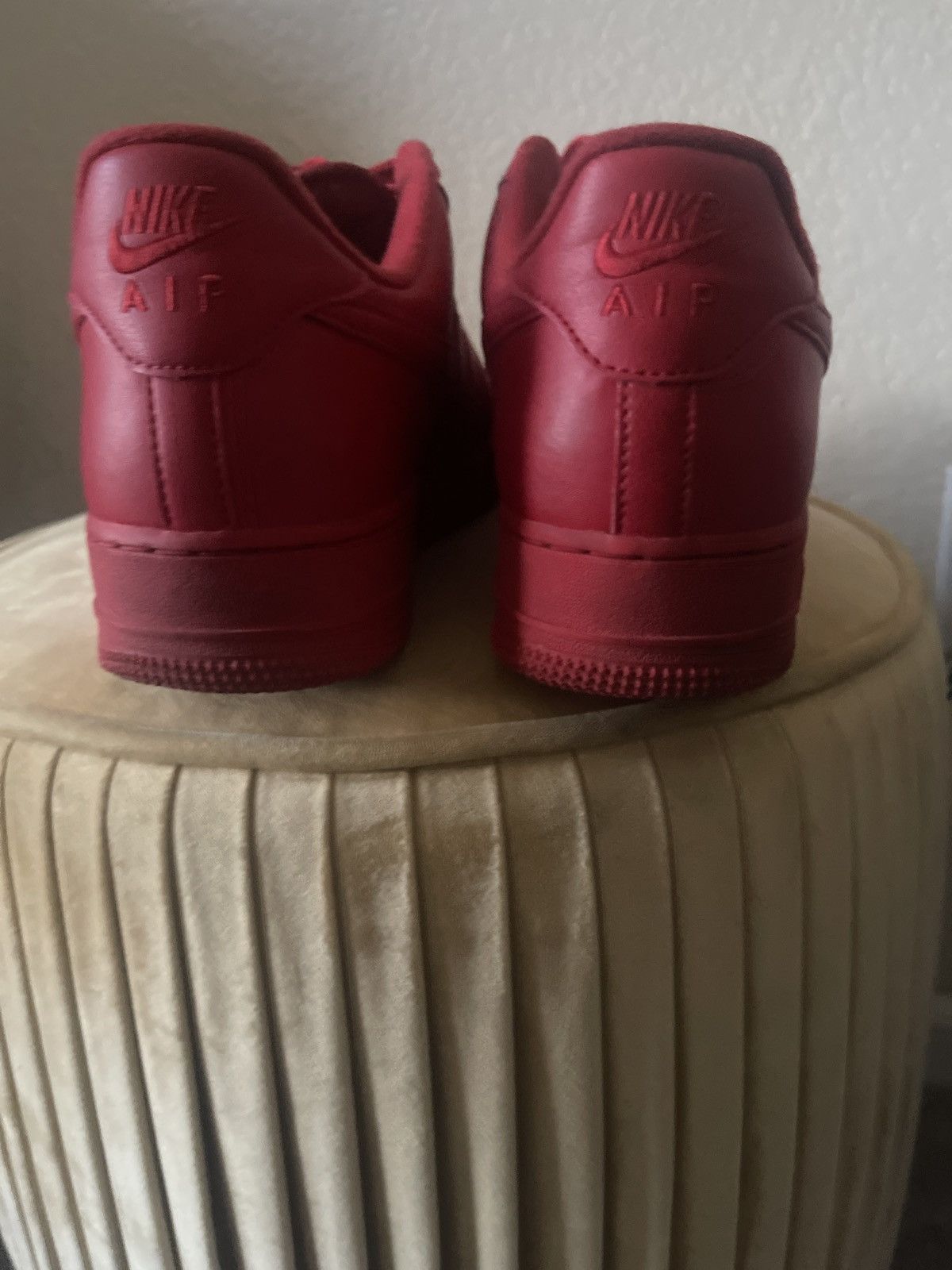 Nike Low top red Air Force 1s Size US 10.5 / EU 43-44 - 1 Thumbnail