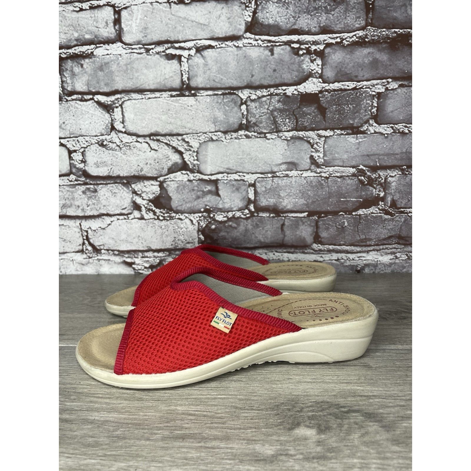 Other Fly Flot Anatomic Red Mesh Slide Wedge Comfort Casual Sandal Size US 6 / IT 36 - 1 Thumbnail