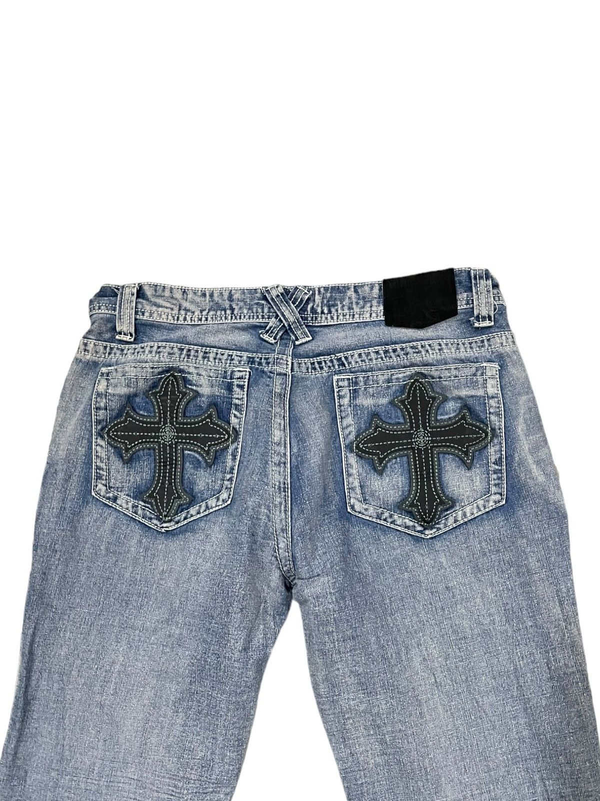 If Six Was Nine Xtreme Couture Cross Pocket Jeans Size US 35 - 1 Thumbnail