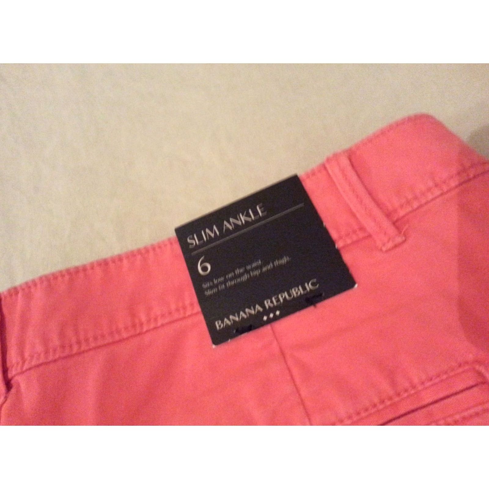 Banana Republic Banana Republic Pants Womens 6 Orange New Khaki Cotton Slack Trouser 32x26 Size 28" / US 6 / IT 42 - 3 Thumbnail