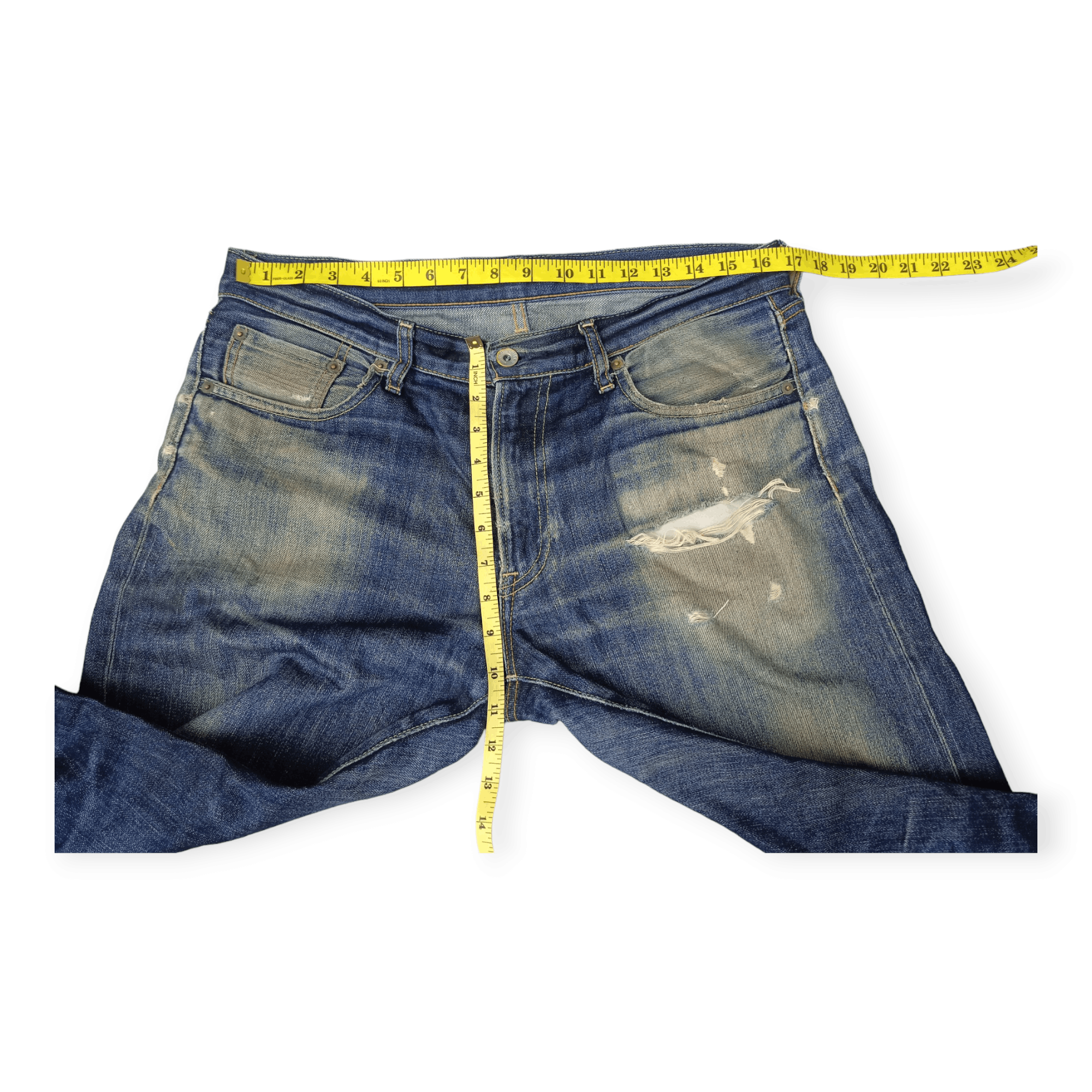 Uniqlo Vintage Uniqlo Selvedge Distressed Faded Jeans Size US 33 - 21 Thumbnail