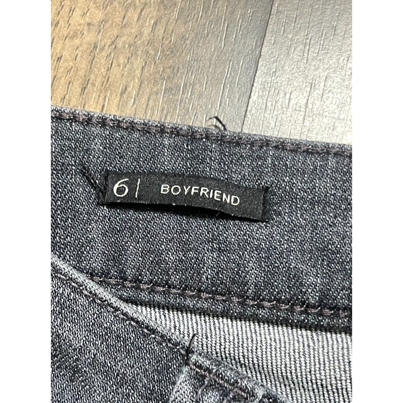 Talbots Talbots Jeans, Women's Size 6, Grey, Boyfriend, Dark Wash, Pockets, Regular, Denim, Inseam 28.5, Straight, 3D? Size 28" / US 6 / IT 42 - 4 Thumbnail
