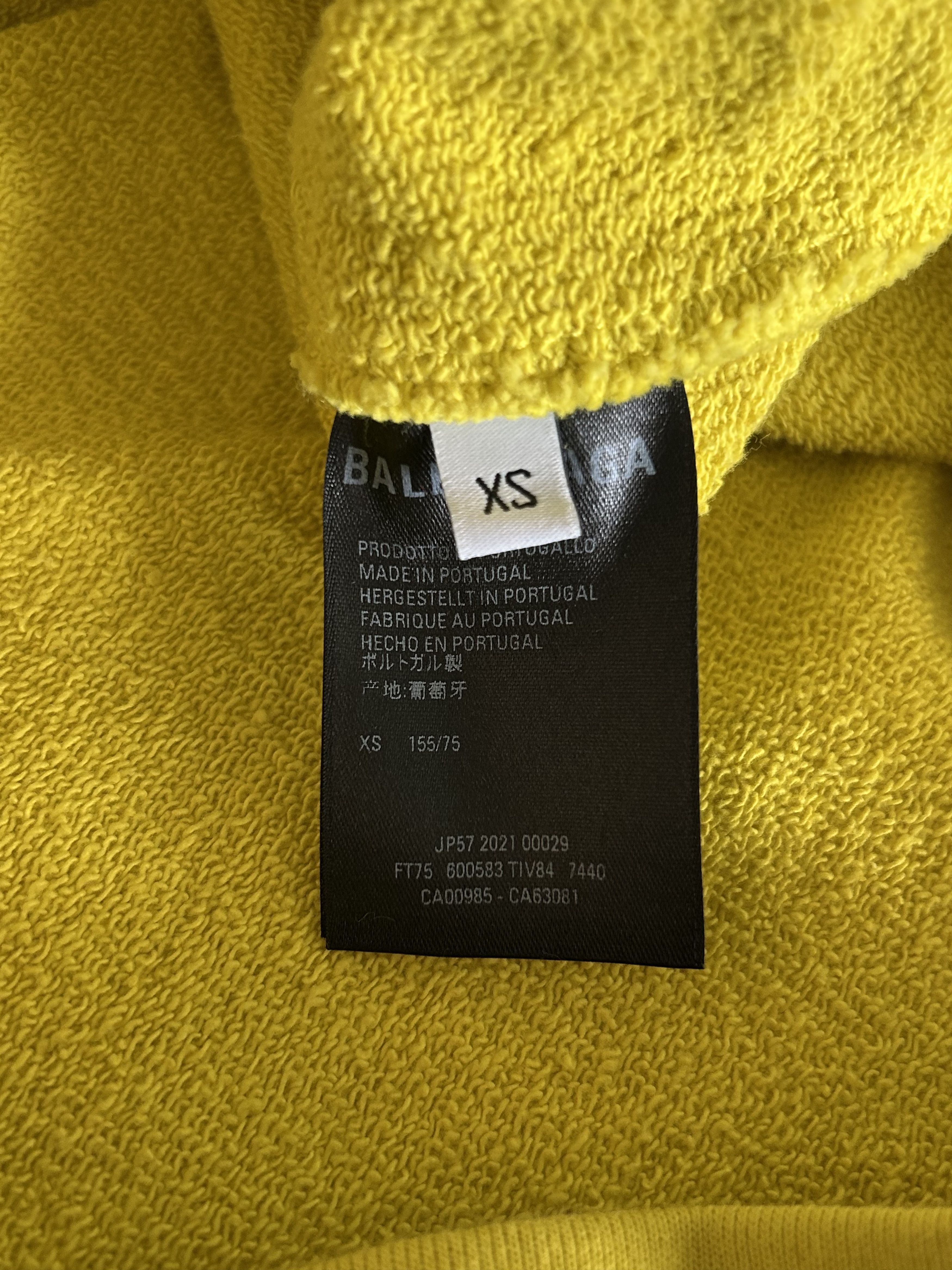 Balenciaga Balenciaga Yellow & Black Logo Hoodie Size US XS / EU 42 / 0 - 4 Thumbnail
