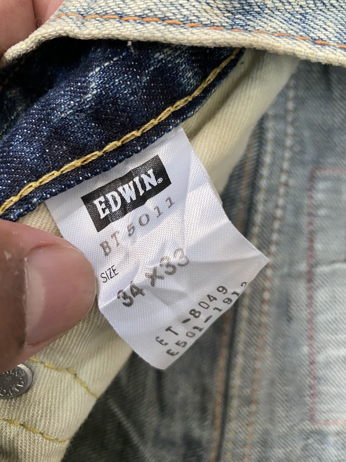 Edwin Vintage Edwin Distressed Blue Trip 503 Denim Made In Japan Size US 34 / EU 50 - 13 Thumbnail