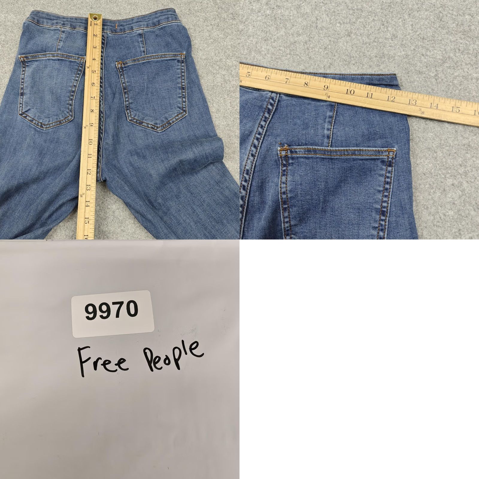 Free People Free People Jeans Flare Bell Bottom Womens 26R Blue Med Wash Stretch Denim Size 26" / US 2 / IT 38 - 8 Thumbnail