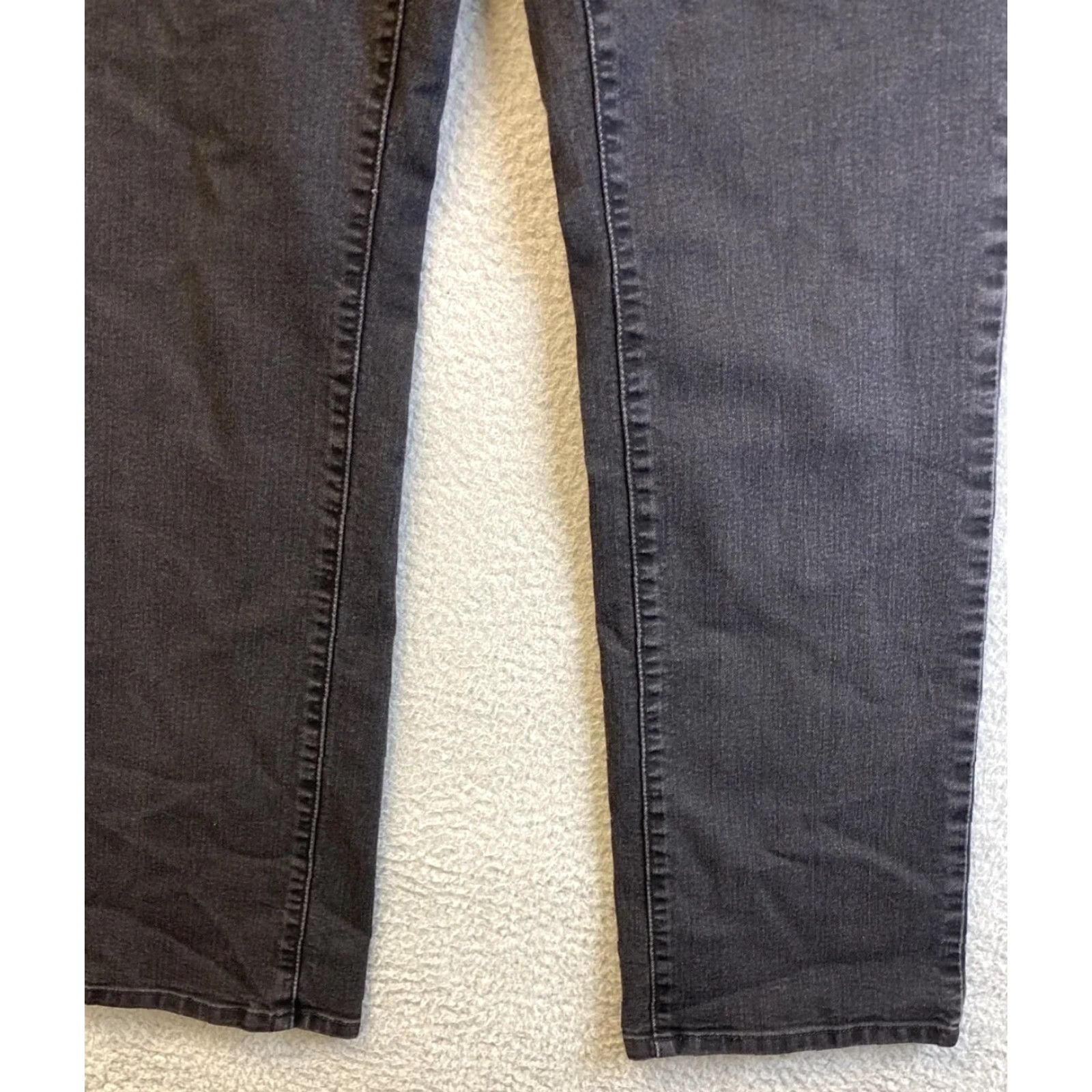 Vintage LEVI'S 505 Black Skinny Jeans Womens 30 Regular Stretch Mid Rise 31in Solid Stars Size 30" / US 8 / IT 44 - 2 Thumbnail