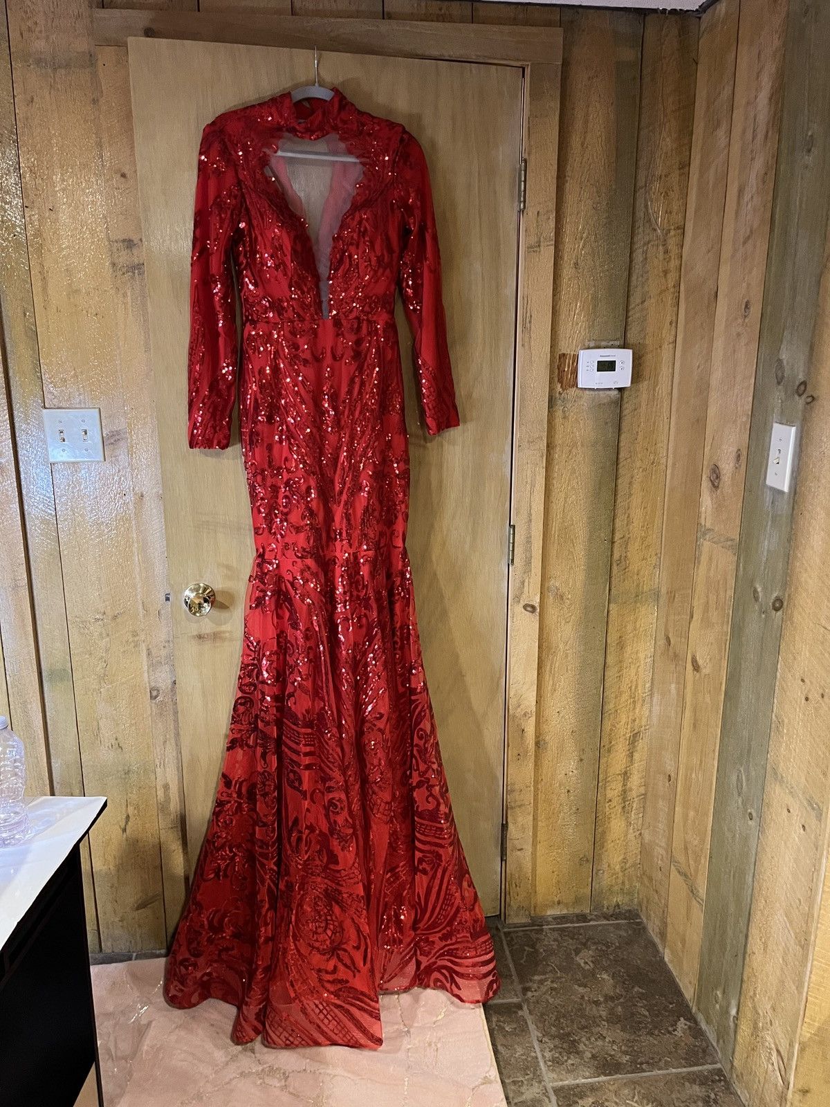Other Custom Made Long Sleeve Formal Gown Size S / US 4 / IT 40 - 6 Thumbnail