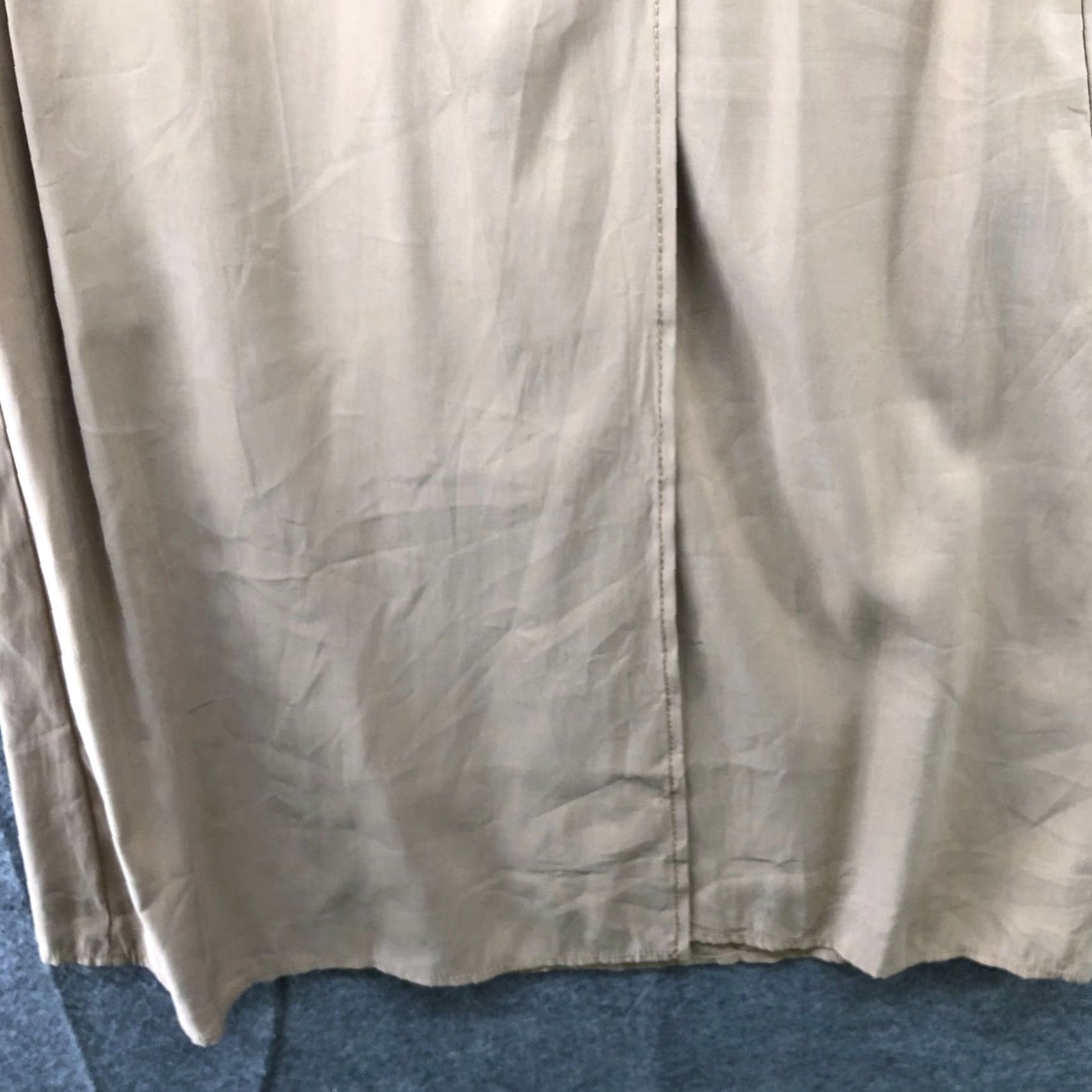 Vintage Max Studio Midi Skirt Womens XS Beige Faux Wrap Buckle Lightweight A-Line Size 26" / US 2 / IT 38 - 4 Thumbnail