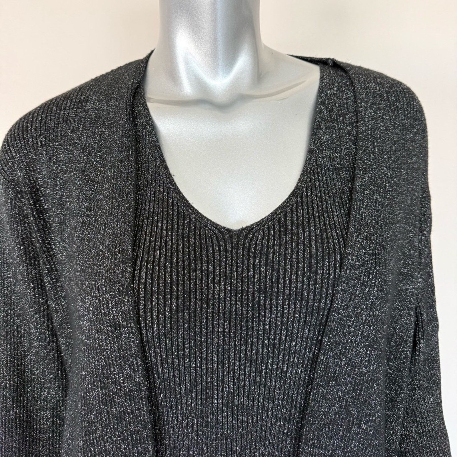 Other Villa Milano 2 pieces metallic cardigan and tank top XL Size XL / US 12-14 / IT 48-50 - 2 Thumbnail