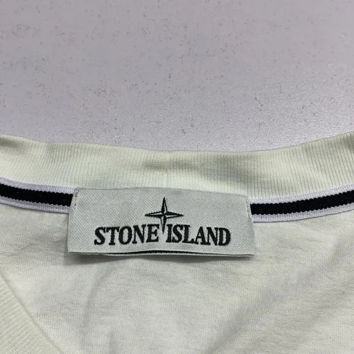 Stone Island Stone Island SS24 White Logo Print TShirt -2506 Size US M / EU 48-50 / 2 - 3 Thumbnail