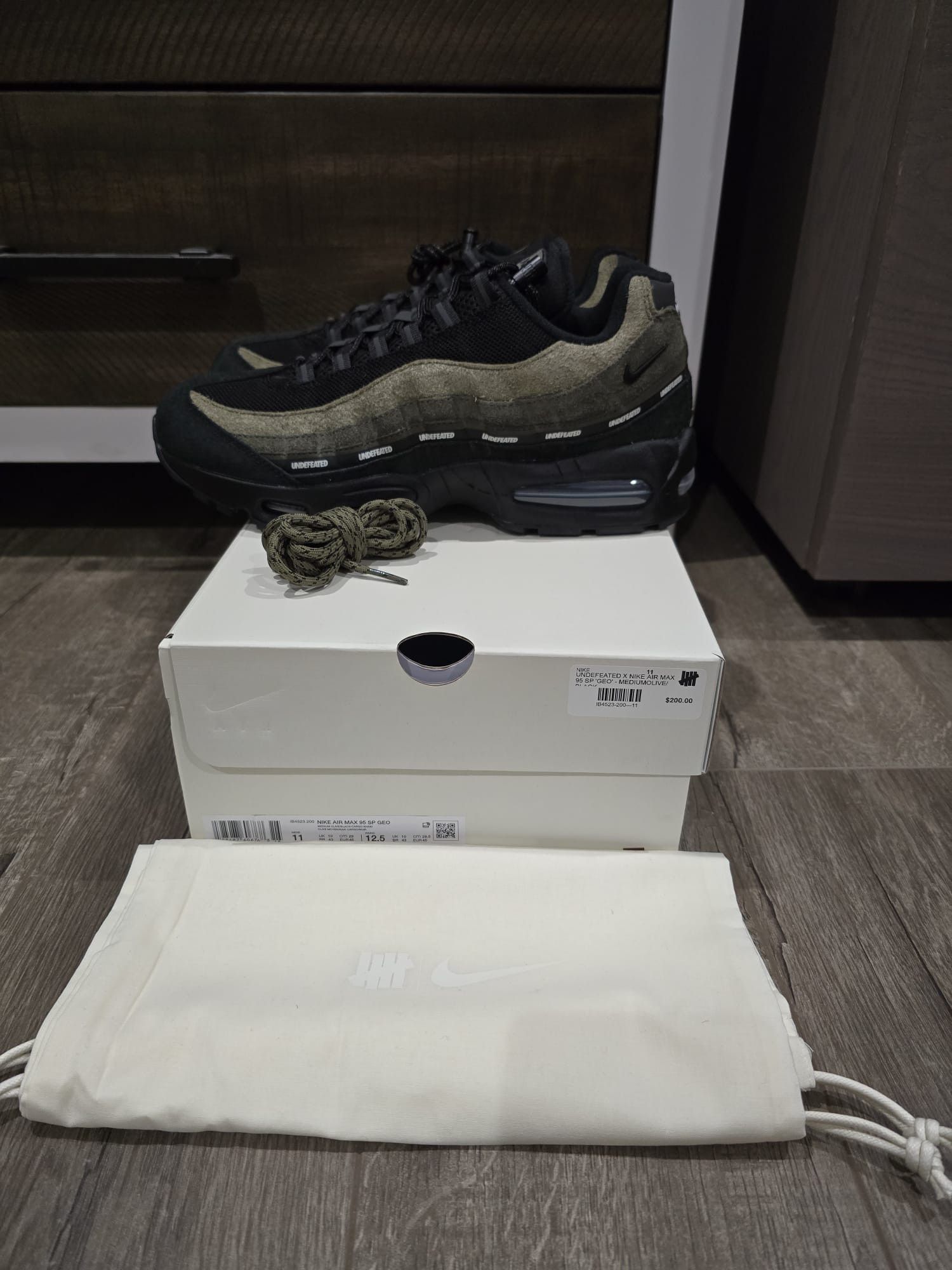 Nike Nike Air Max 95 Undefeated Geo Size 11 La Brea undftd Olive Size US 11 / EU 44 - 1 Thumbnail