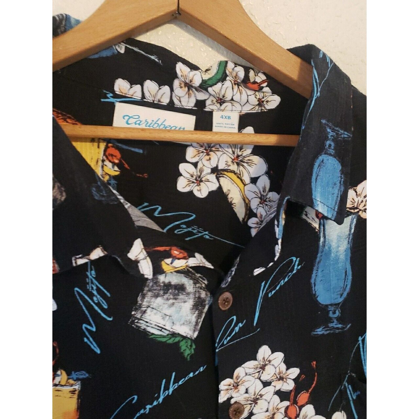 Caribbean Men 4XB Caribbean Hawaiian Shirt Tiki Bar cocktail Shirt Size US XXL / EU 58 / 5 - 4 Thumbnail