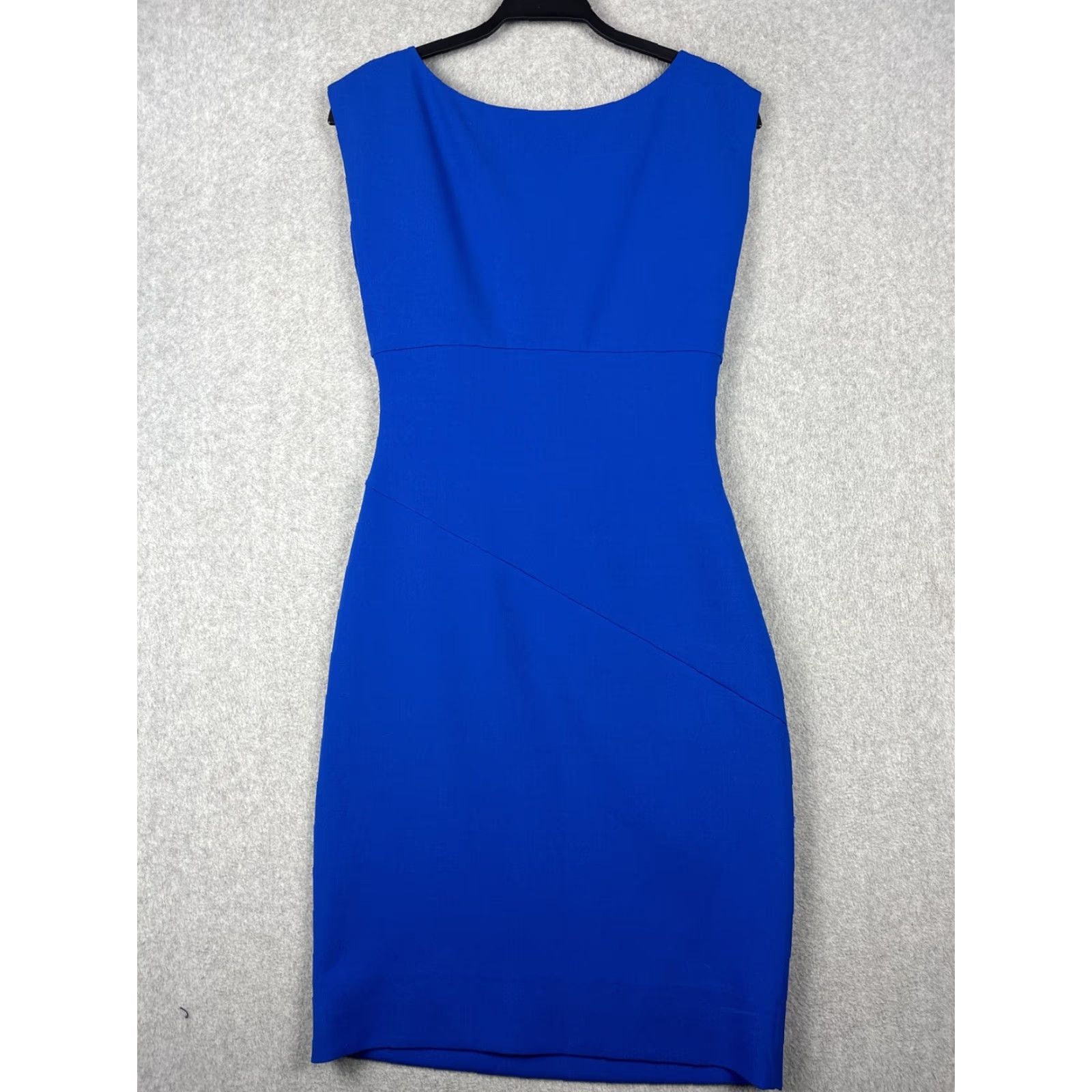 Diane von Furstenberg Diane von Furstenberg Dress Womens 8 Blue Riviera Bevin Ponte Sheath Knee Length Size M / US 6-8 / IT 42-44 - 7 Thumbnail