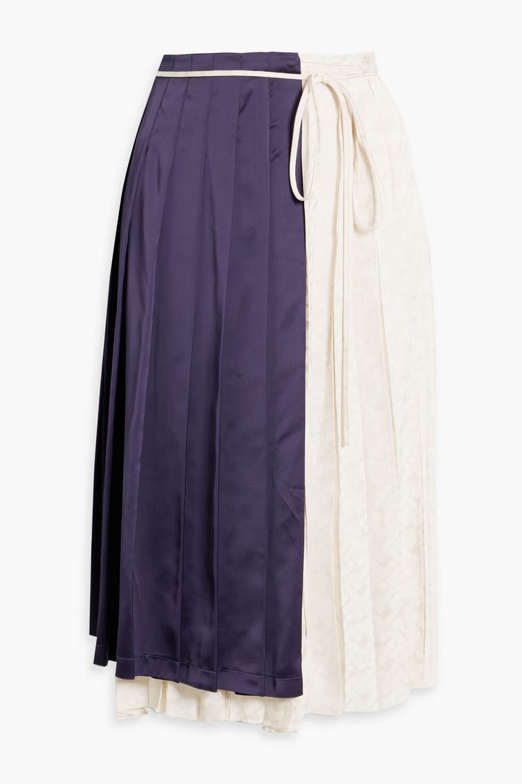 Marni o1y1125 Midi Skirt in Blue/White Size 28" / US 6 / IT 42 - 1 Thumbnail