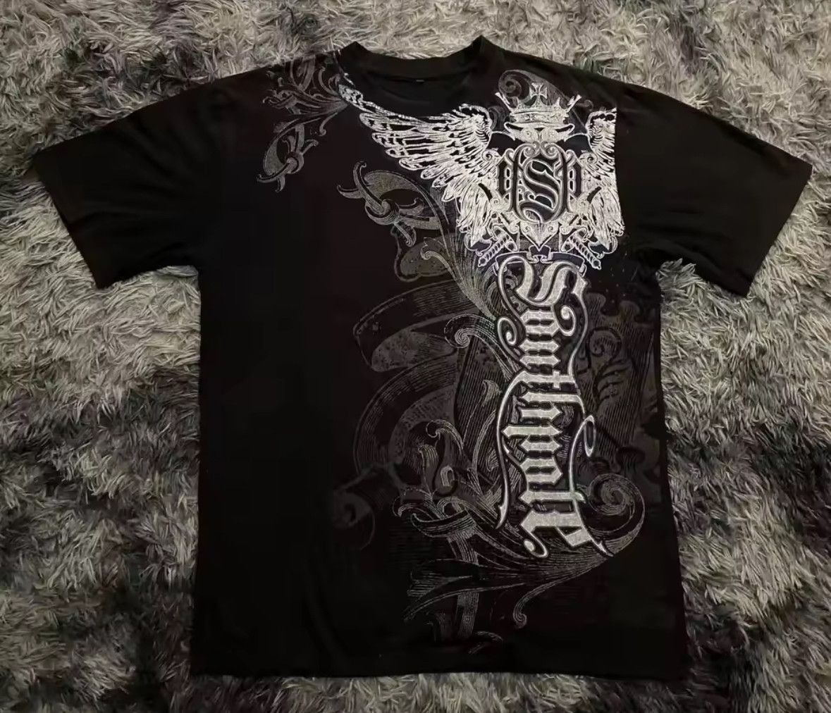 Other Retro Gothic Style King Wings Grunge Black T-Shirt Size US XXL / EU 58 / 5 - 1 Thumbnail