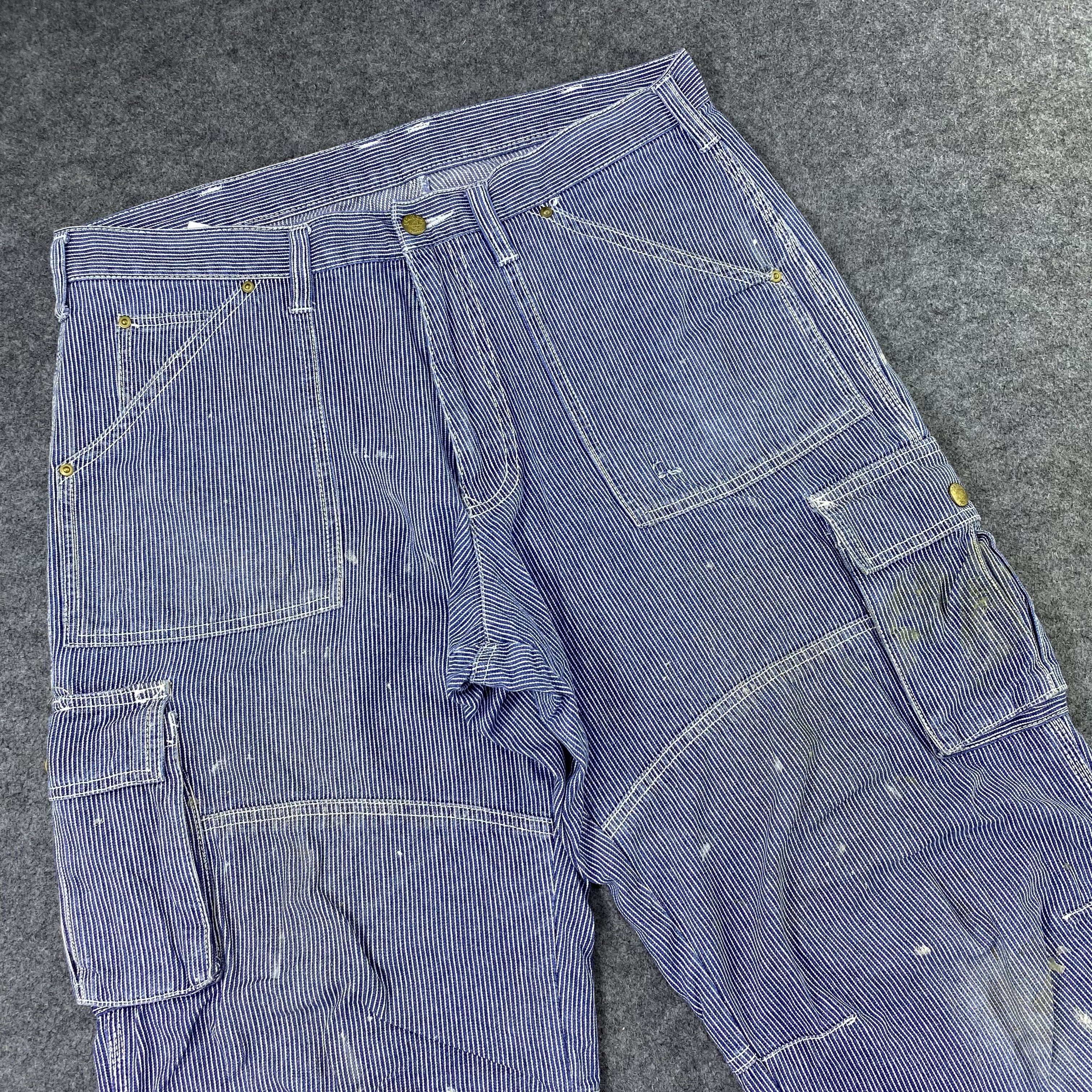 Japanese Brand Dogman Hickory Cargo Pants - C037 Size US 37 - 4 Thumbnail
