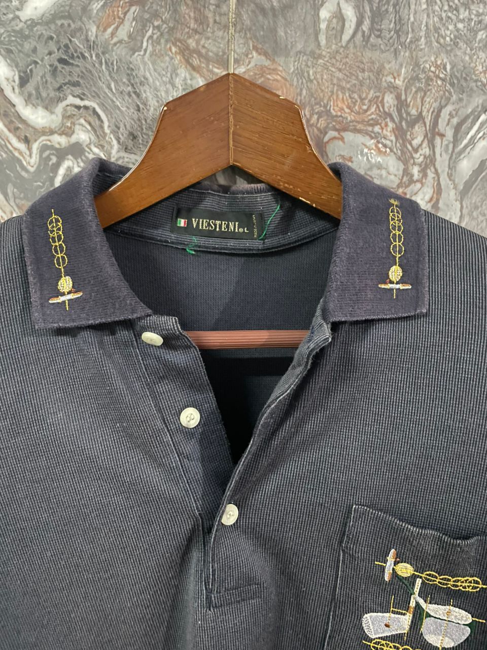 Vintage K5-06 japan made Viesteni Coogi Stlye polo golf shirt Size US L / EU 52-54 / 3 - 10 Thumbnail