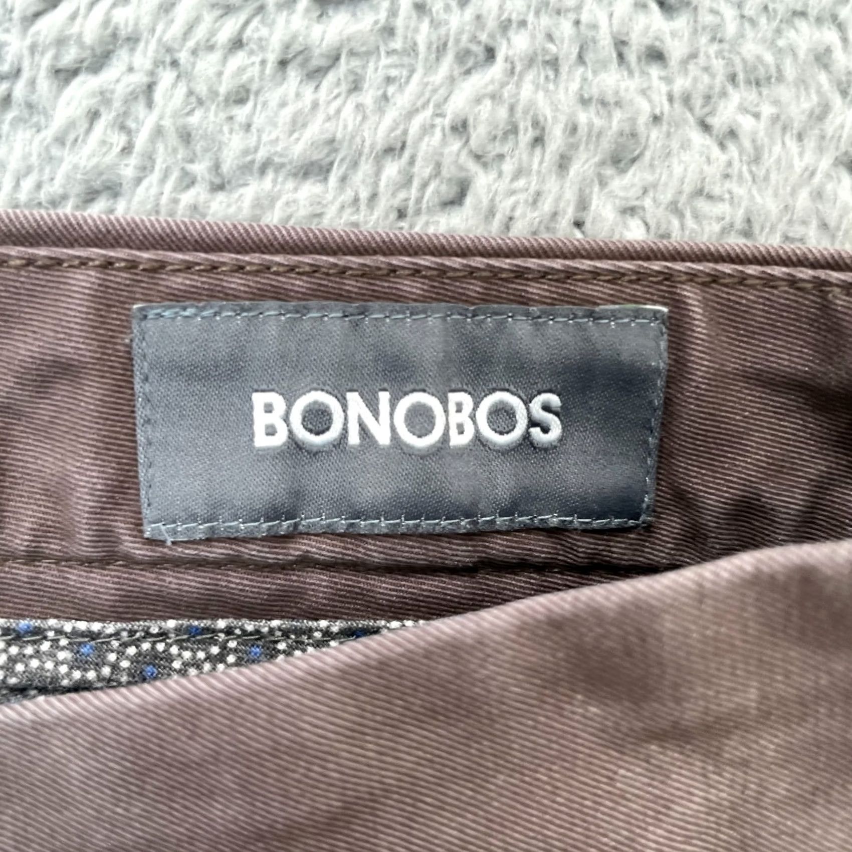 Bonobos Bonobos Pants Mens 32x32 Chino Cotton Slim Fit Straight Leg Brown Office Wear Size US 32 / EU 48 - 3 Thumbnail