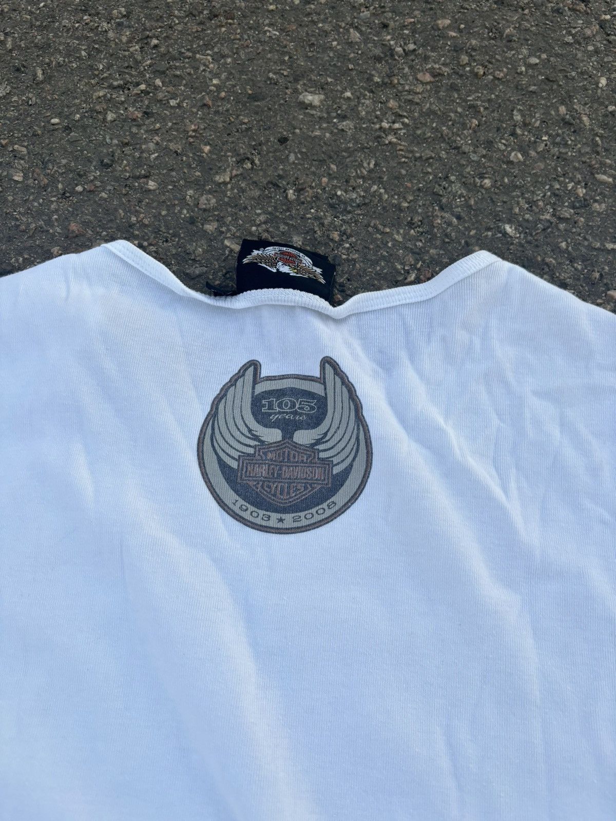 Harley Davidson × Vintage Vintage y2k Harley Davidson 105 years 2008 t-shirt Size XL / US 12-14 / IT 48-50 - 10 Thumbnail