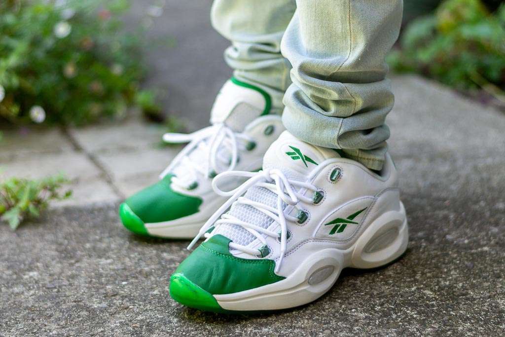Reebok Question Low Green Toe