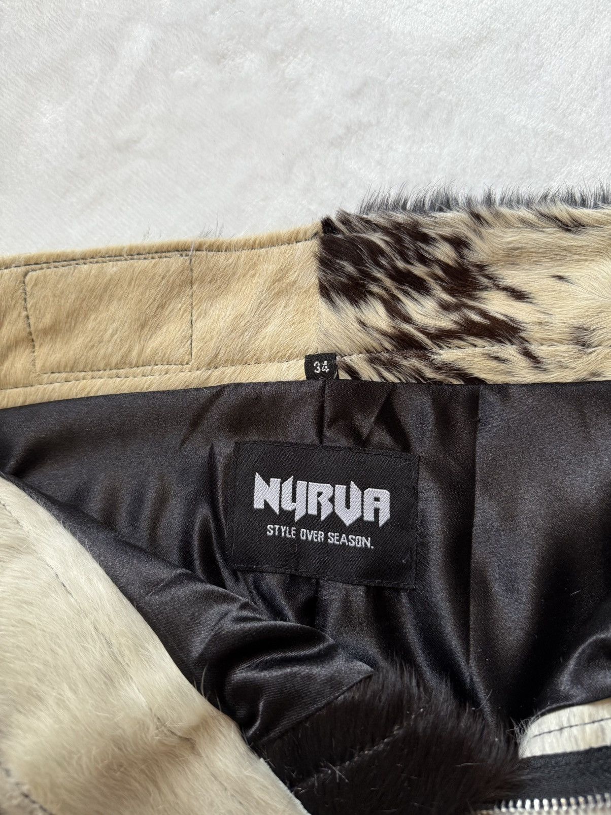 NYRVA Nyrva Black Cowhide Flared Leather Pants (34) Size US 34 / EU 50 - 3 Thumbnail