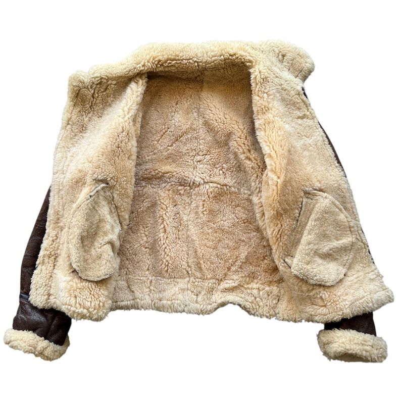 80s Vintage Type B-3 Aviation Usaf Style Shearling Jacket