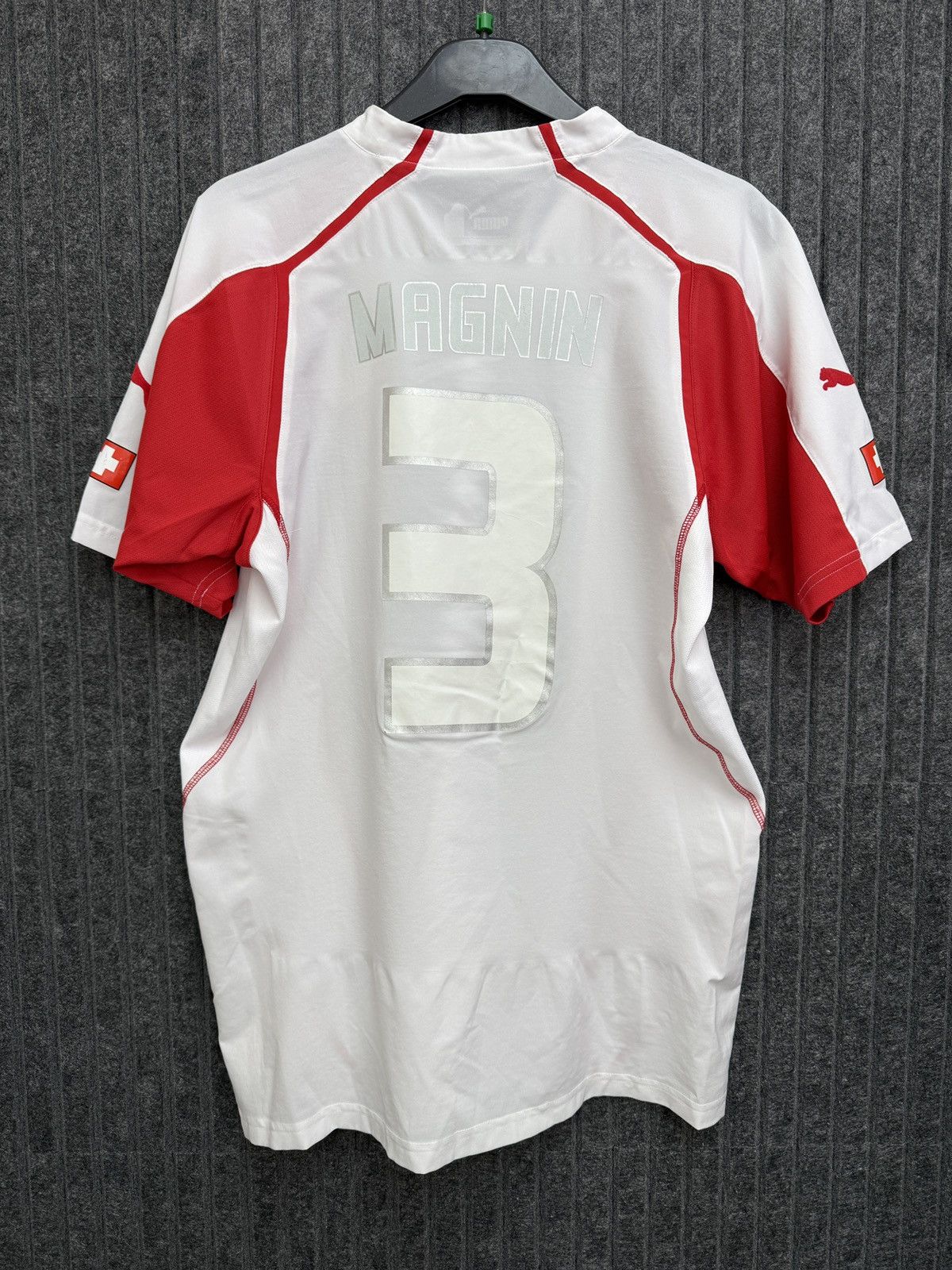 Puma Vintage Puma Switzerland National Team Jersey Magnin #3 Size US L / EU 52-54 / 3 - 14 Thumbnail