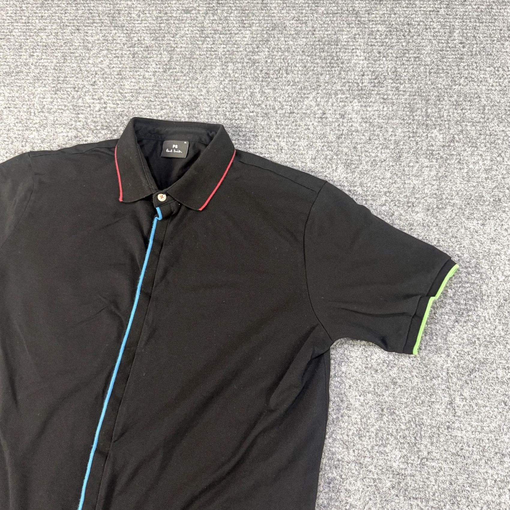 Vintage PS Paul Smith Shirt Mens XL Black Short Sleeve Polo Knit Cotton Collar Button Up Size US XL / EU 56 / 4 - 2 Thumbnail