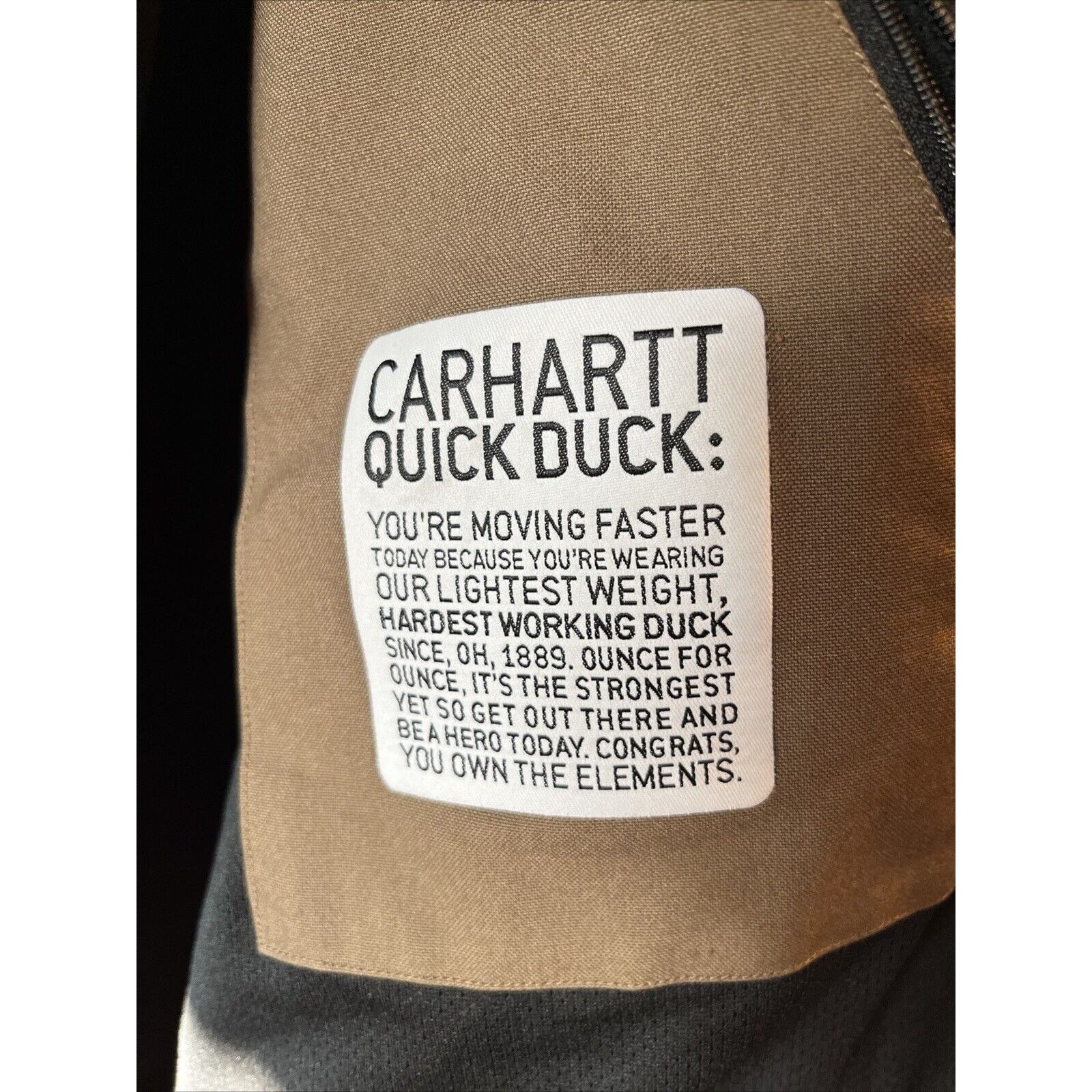 Carhartt Carhartt Men’s XXL Tan Brown Jacket Quick Duck Canvas Work Size US XXL / EU 58 / 5 - 6 Thumbnail