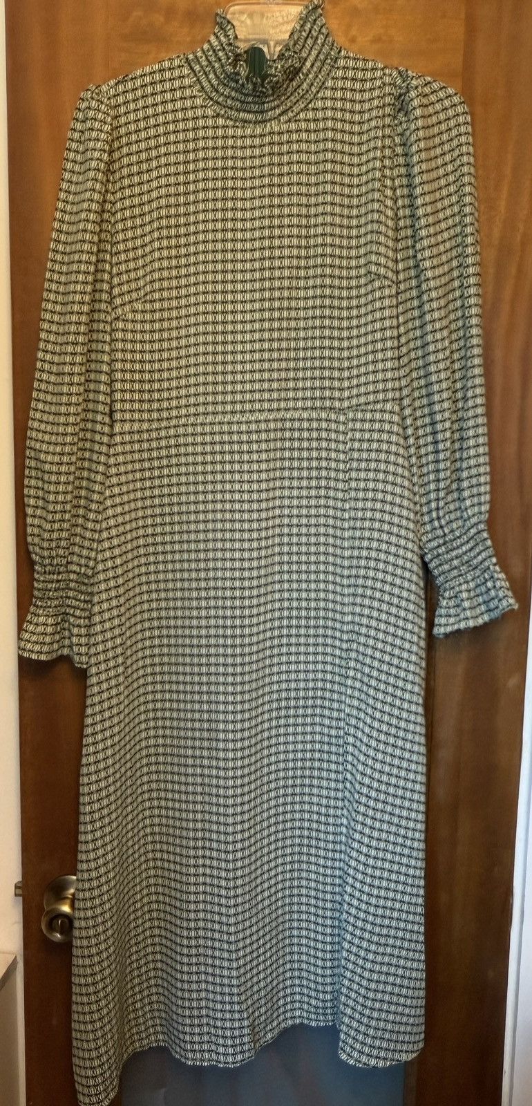 Other Commense Women’s Sage Green Long Sleeve Mock Neck Midi Dress Size M / US 6-8 / IT 42-44 - 1 Thumbnail