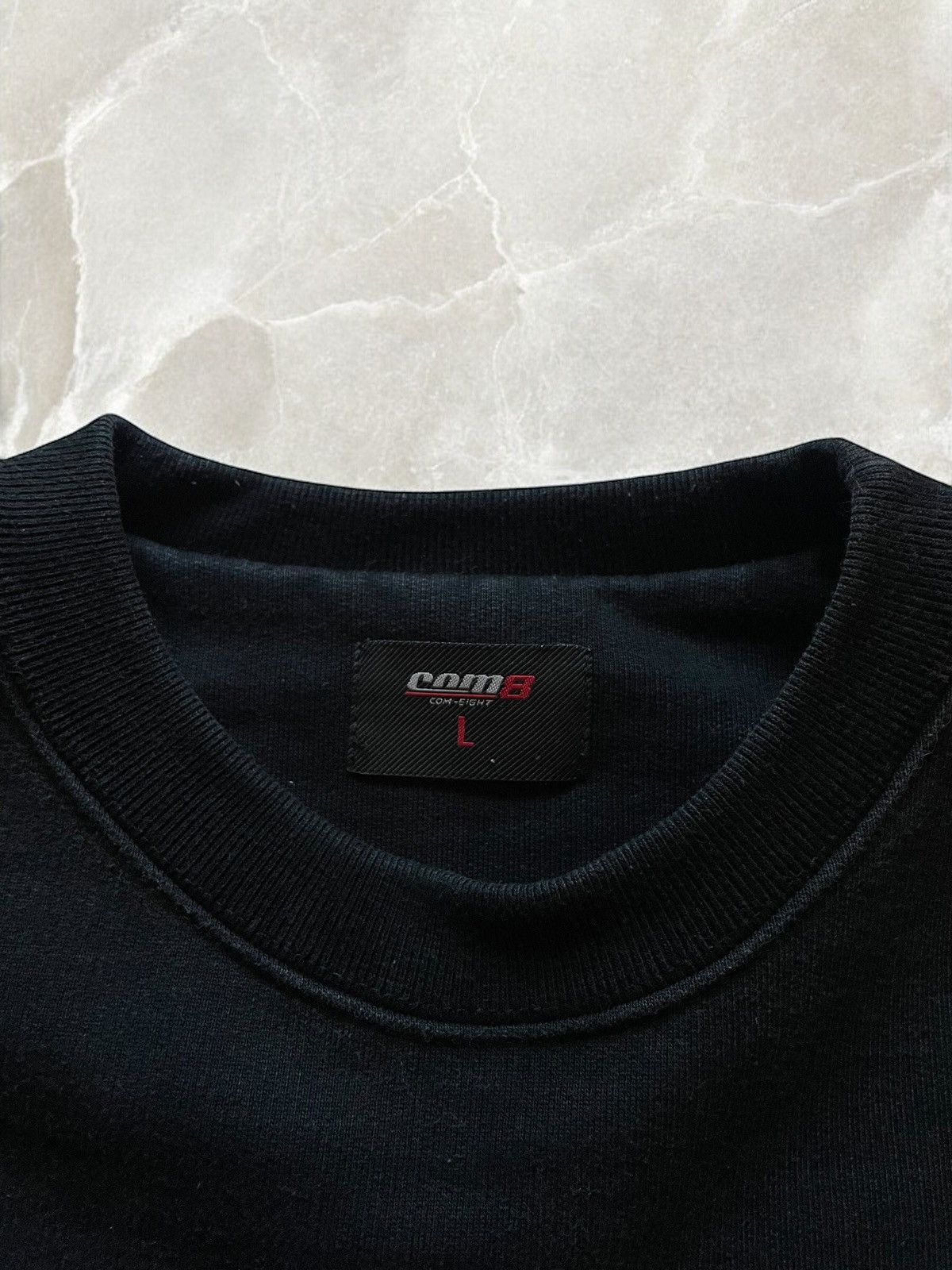 Designer × Vintage COM8 HEAVY COTTON REFLECTIVE LOGO BOXY FIT SWEATSHIRT Y2k Size US L / EU 52-54 / 3 - 5 Thumbnail