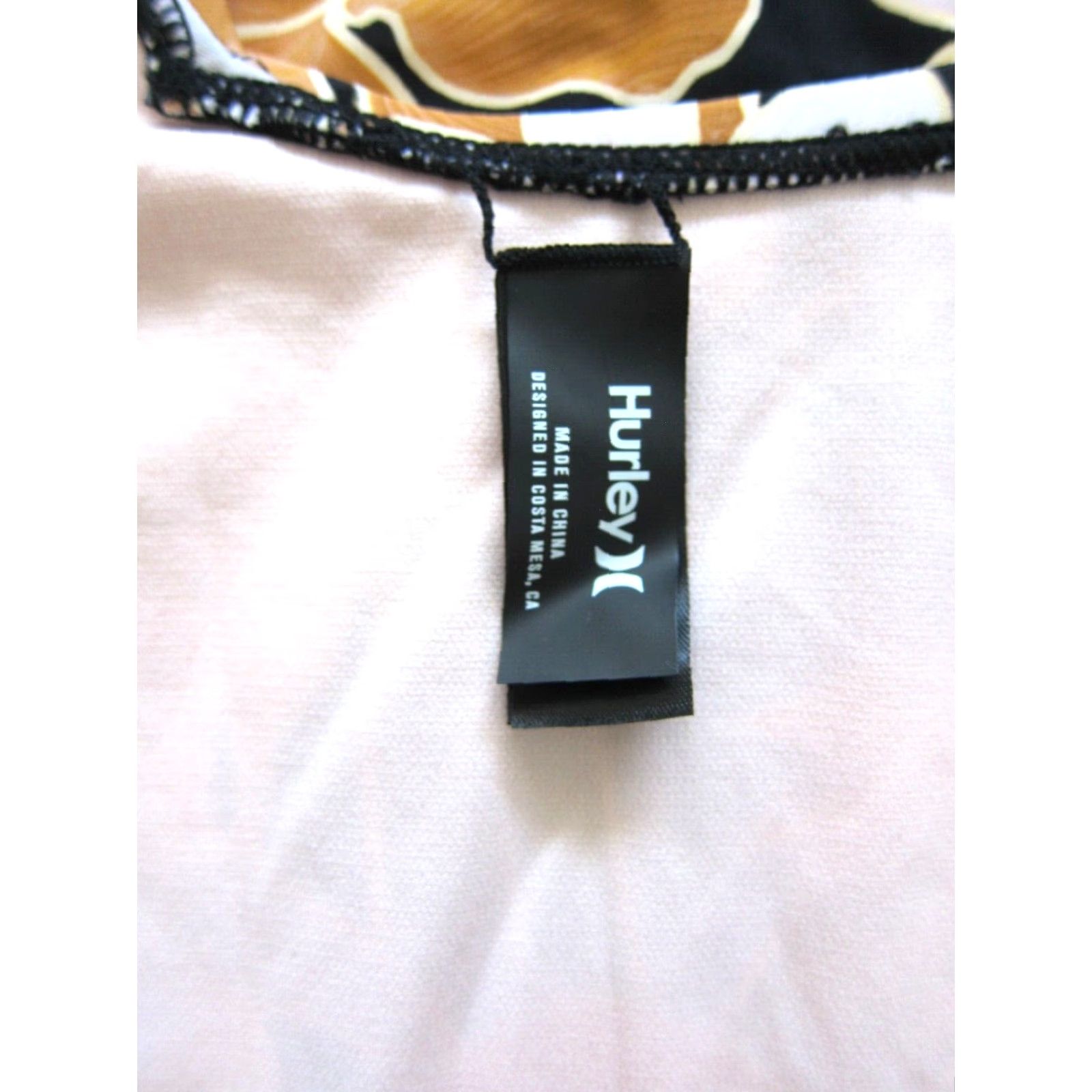 Hurley VINTAGE Hurley Pink Black Green Hawaiian Floral Open Back One Piece Swimsuit Large Size ONE SIZE - 5 Thumbnail
