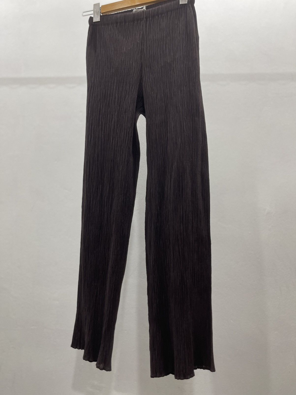 Issey Miyake Issey Miyake WhiteLabel Pleated Straight Pants Brown Size 28" / US 6 / IT 42 - 3 Thumbnail