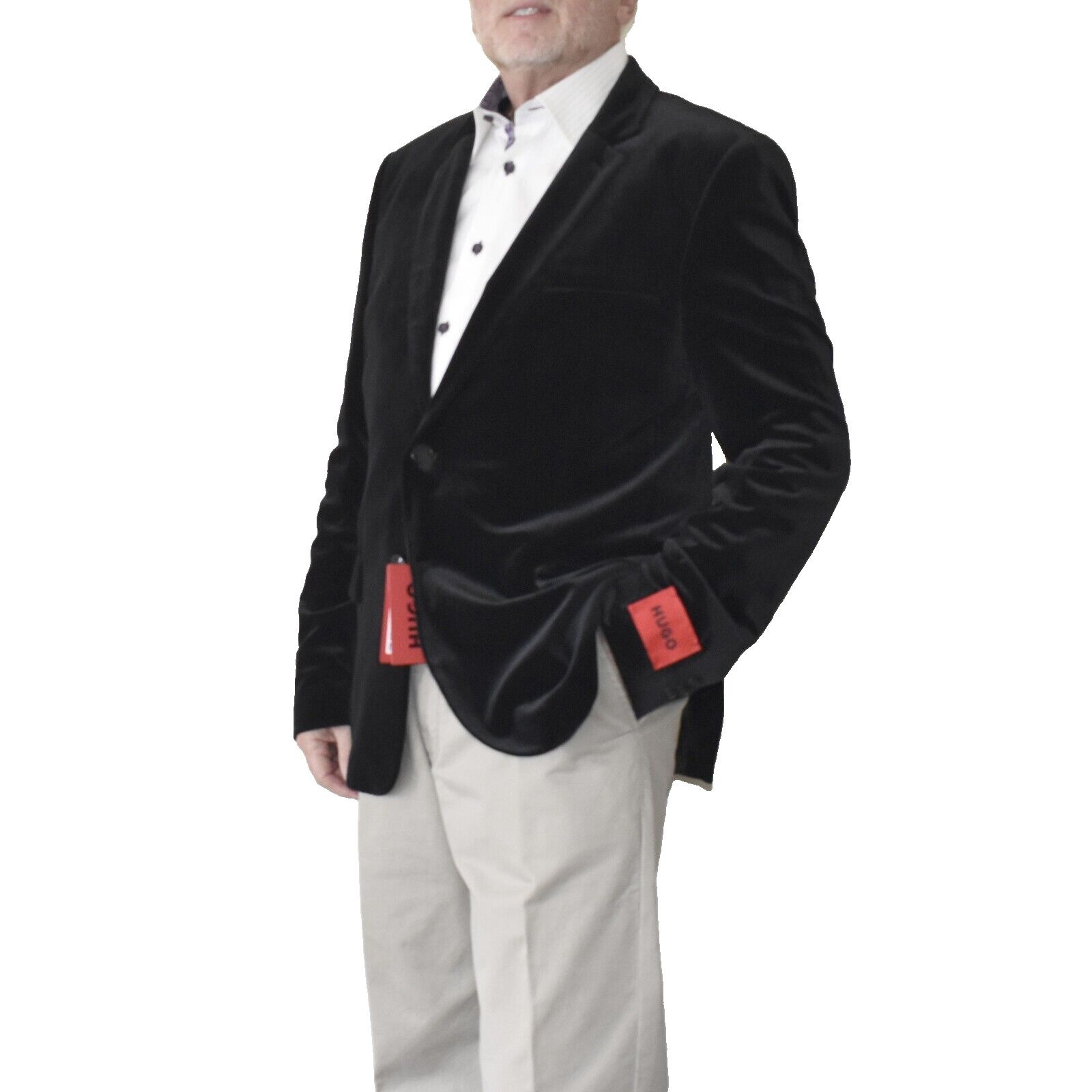 Hugo Boss HUGO BOSS Velvet Extra Slim Soft Constructed Blazer 46R $595 Size 46R - 1 Thumbnail