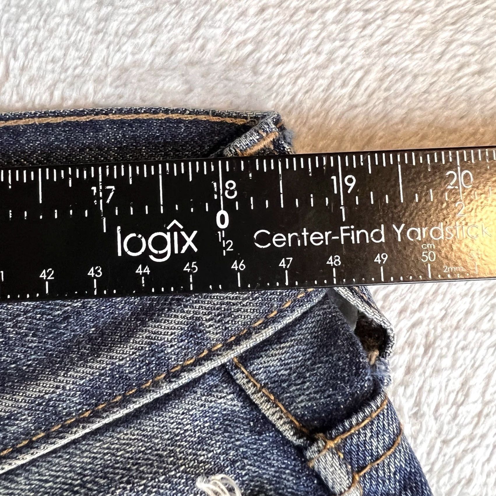 J.Crew J.CREW Jeans Slim Straight Mens 35x32 Blue Denim Cotton Distressed 5-Pocket Logo Button Zipper Vintage No N/A Size US 35 - 5 Thumbnail