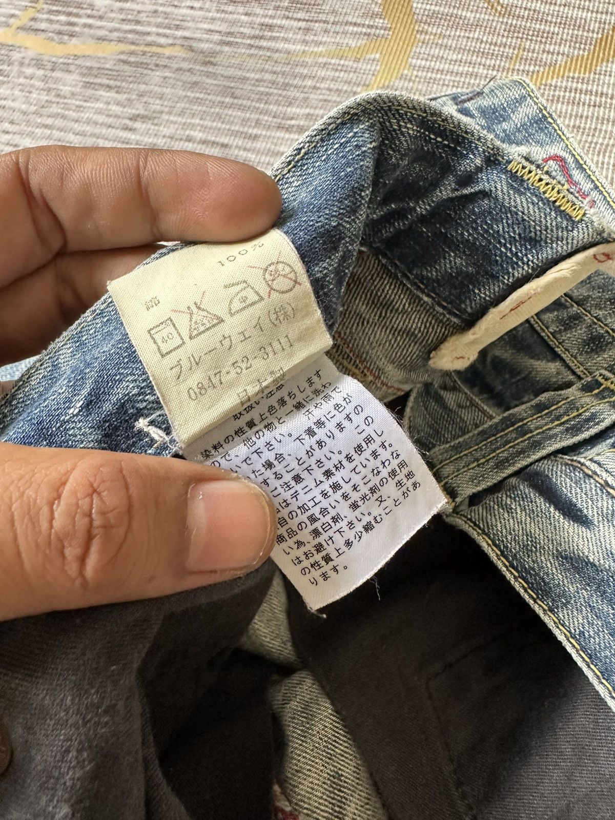 Japanese Brand FLARE Blue Way Japan Claw Marks Distressed Design Denim Size US 30 / EU 46 - 22 Thumbnail