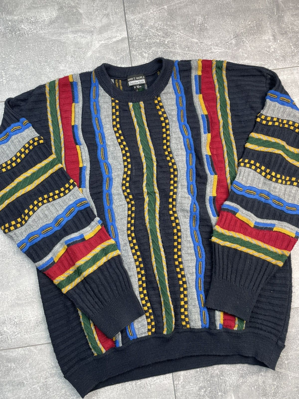Other Coogi Style Knit Sweater Vintage Size US XL / EU 56 / 4 - 2 Thumbnail