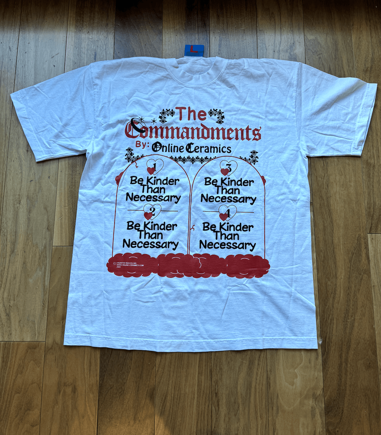 Online Ceramics "The Ten Commandments" Never Worn T-shirt Online Ceramics Size US L / EU 52-54 / 3 - 1 Thumbnail