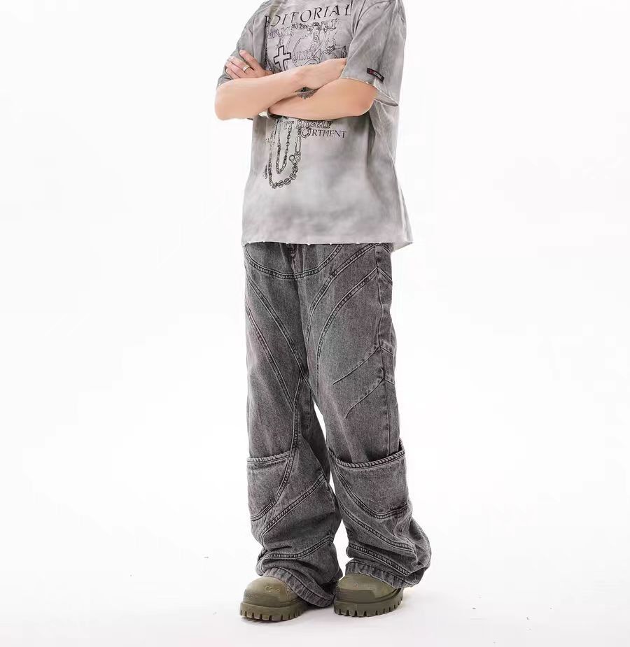 Japanese Brand × Jean Deconstructed vintage washed distressed baggy casual jeans Size US 30 / EU 46 - 5 Thumbnail