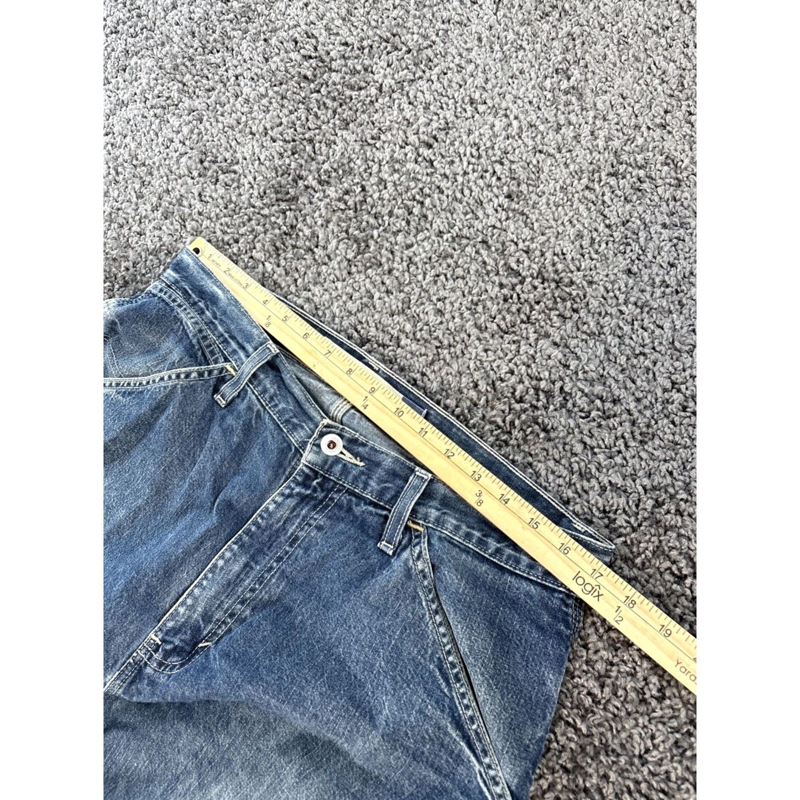Gap VINTAGE Gap Jeans Carpenter Mens 34x30 Baggy Relaxed Distressed Denim Blue 34 Inseam 30 Wide-Leg Mens Size US 34 / EU 50 - 4 Thumbnail